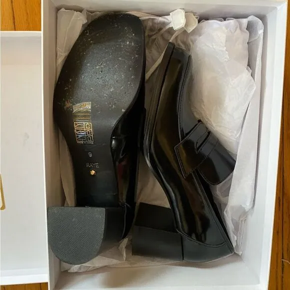 Raye Layla Loafers in Black shoes heels Revolve Sz 9