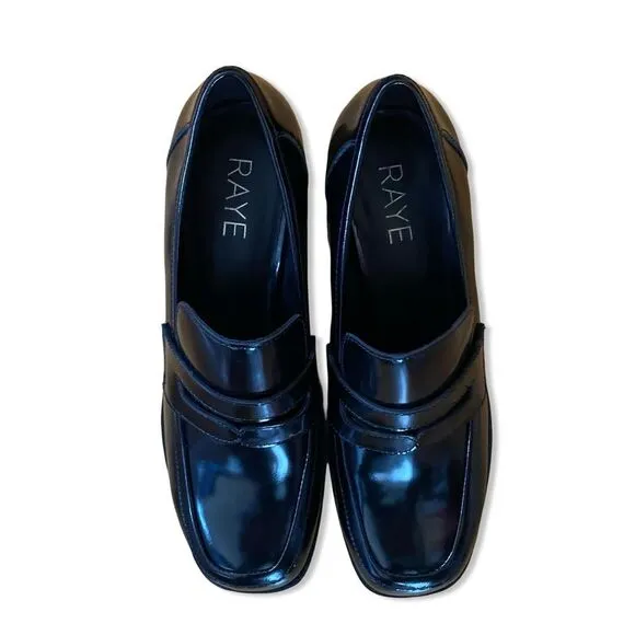 Raye Layla Loafers in Black shoes heels Revolve Sz 9