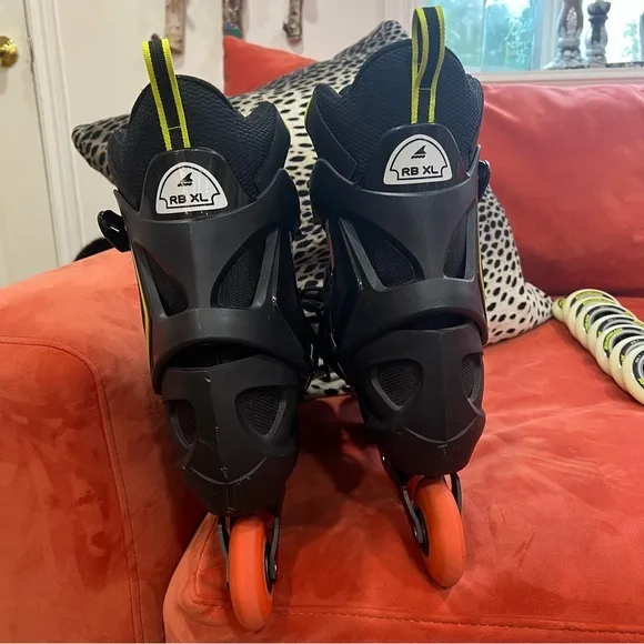 RB XL Black and Yellow Inline Skates with‎ extra 70 mmWheels