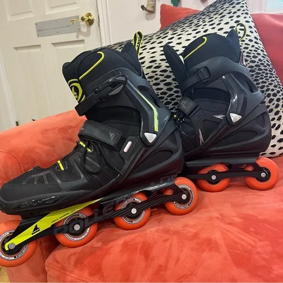 RB XL Black and Yellow Inline Skates with‎ extra 70 mmWheels