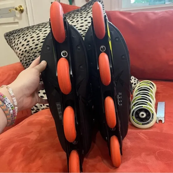 RB XL Black and Yellow Inline Skates with‎ extra 70 mmWheels