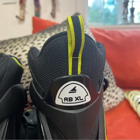 RB XL Black and Yellow Inline Skates with‎ extra 70 mmWheels
