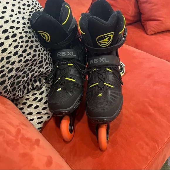 RB XL Black and Yellow Inline Skates with‎ extra 70 mmWheels