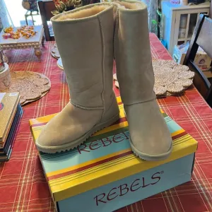 Rebels Tall Shaft Boots Size 10 New in Box Style Shadow  Color Sand Women’s NWT
