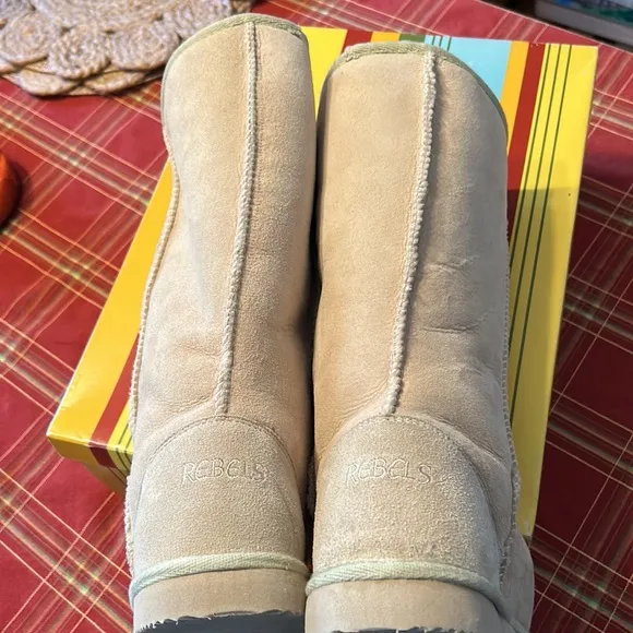 Rebels Tall Shaft Boots Size 10 New in Box Style Shadow  Color Sand Women’s NWT