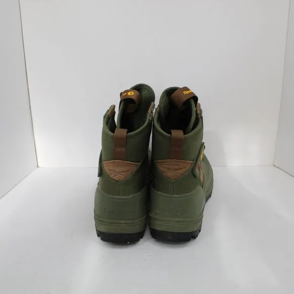 Reebok Womens Club C Green/Tan Hiking/Work Boots Size 7 1/2