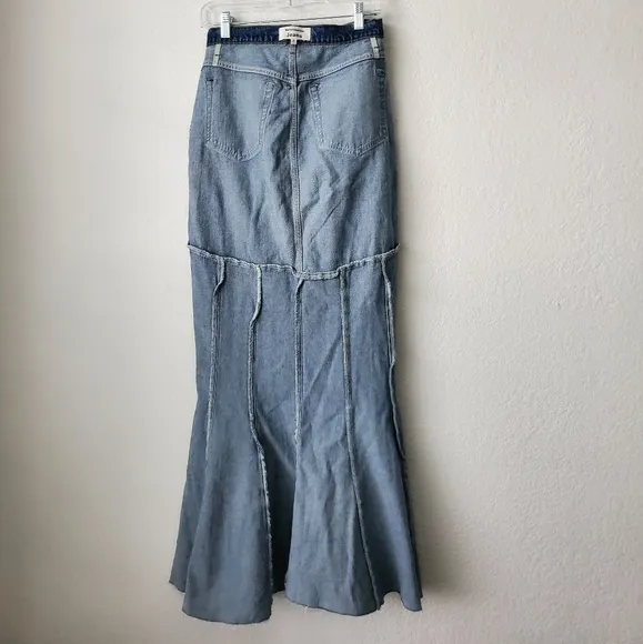 Reformation Nara denim maxi skirt Size 26