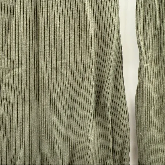 Reformation Rochelle‎ Olive Green Ribbed Long Sleeve Turtleneck Mini Dress Sz M