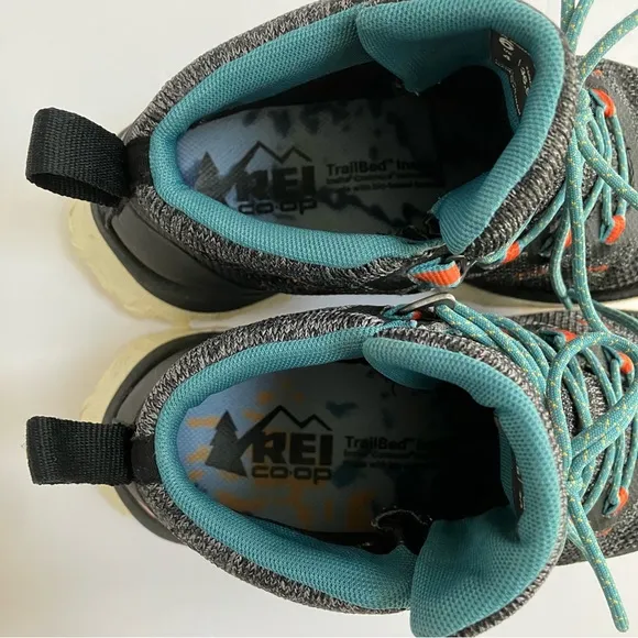REI Co-op   Outdoor Afro Flash Hiking Boots Women's Size 6 Waterproof Gray Blue
