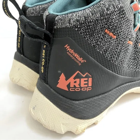REI Co-op   Outdoor Afro Flash Hiking Boots Women's Size 6 Waterproof Gray Blue