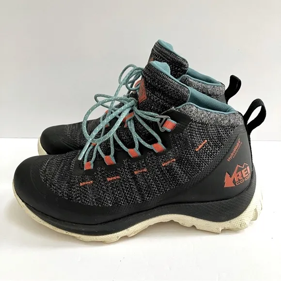 REI Co-op   Outdoor Afro Flash Hiking Boots Women's Size 6 Waterproof Gray Blue