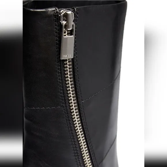 Reiss Oxtonmid Leather Zip Details Boots EU 40/ US‎ 9