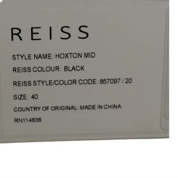 Reiss Oxtonmid Leather Zip Details Boots EU 40/ US‎ 9