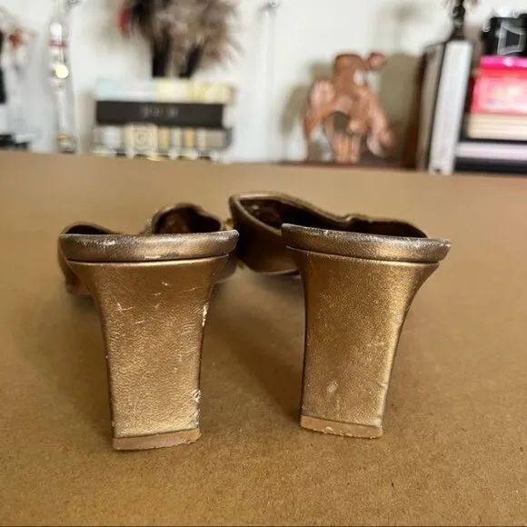 Rene Coavilla Slide Beaded Sandal Shoes Heels