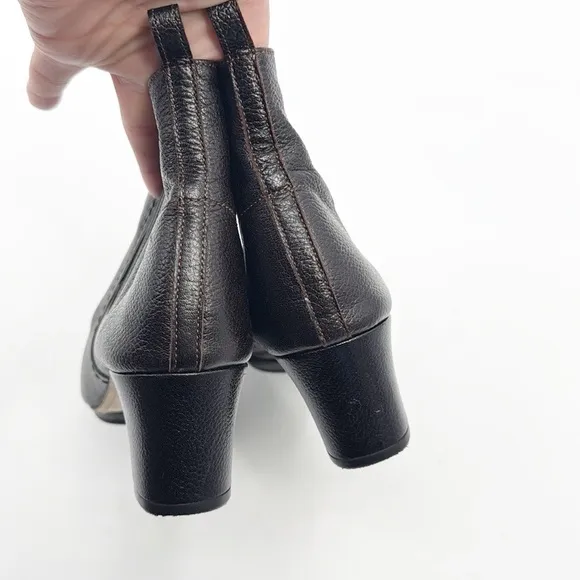 Repetto Mood Leather Ankle Boots Brown Heeled size 39 US 8