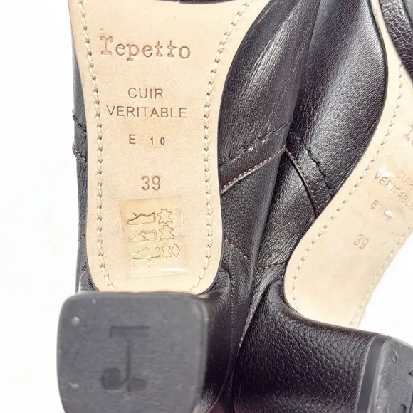 Repetto Mood Leather Ankle Boots Brown Heeled size 39 US 8