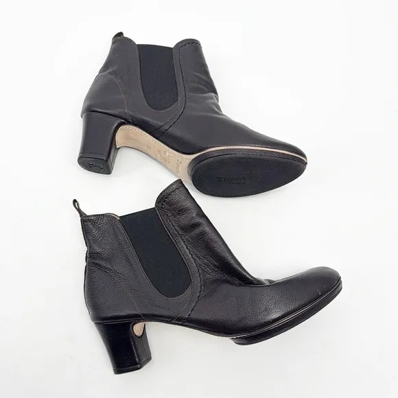 Repetto Mood Leather Ankle Boots Brown Heeled size 39 US 8