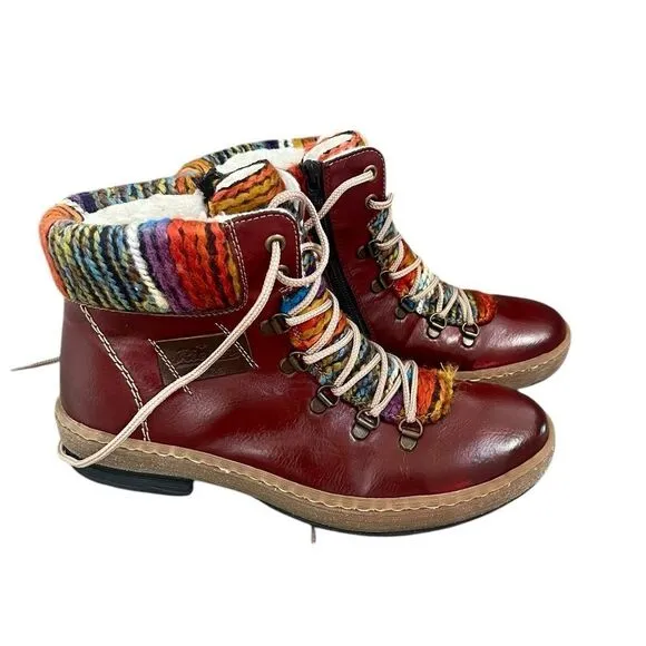 Rieker Felicitas Hiking Lace Up Boots NWOT