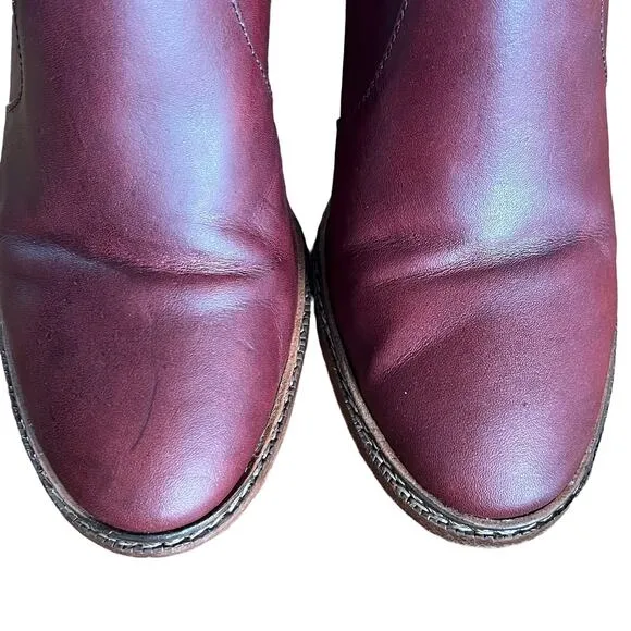 Rivet &amp; Thread  Burgundy Ankle Boots Size 10