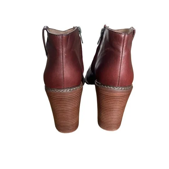 Rivet &amp; Thread  Burgundy Ankle Boots Size 10