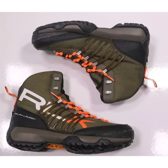 RLX Ralph Lauren X Abridge Ranger Hiking Boots Green Orange Men's US 9.5