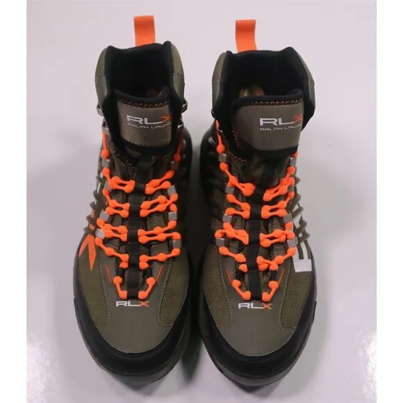 RLX Ralph Lauren X Abridge Ranger Hiking Boots Green Orange Men's US 9.5