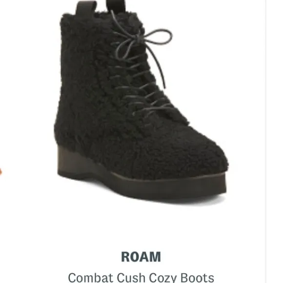 ROAM ❤️‍🔥 COMBAT CUSH COZY BOOTS NWT SIZE 9 IN BLACK
