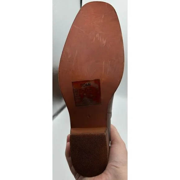 Roan Bedstu Charity Tall Leather Boots Almond Brown Size 6 new no box
