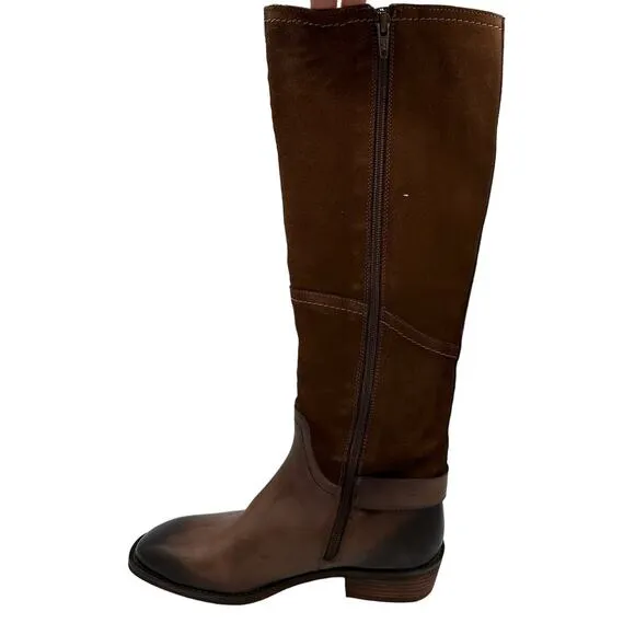 Roan Bedstu Charity Tall Leather Boots Almond Brown Size 6 new no box