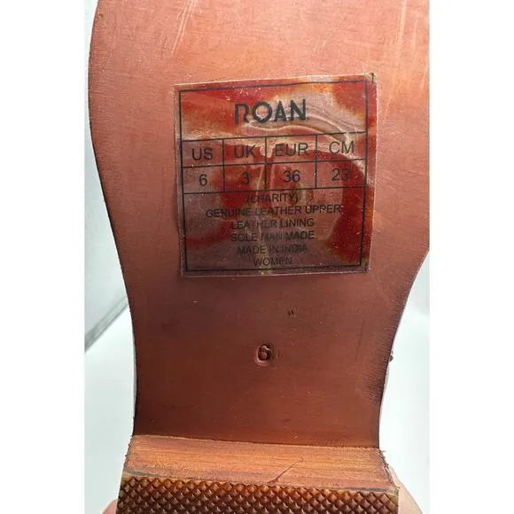 Roan Bedstu Charity Tall Leather Boots Almond Brown Size 6 new no box