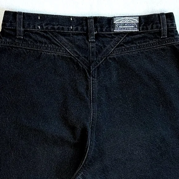 ROCKIES VTG 80s 90s BAREBACK HIGH RISE RELAXED FIT BLACK MOM JEANS. Sz 13/32