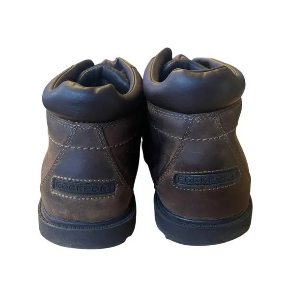 Rockport Mens 10.5 Storm Surge $140 Hiking Boot Waterproof Leather Shoes Brown