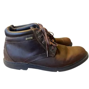 Rockport Mens 10.5 Storm Surge $140 Hiking Boot Waterproof Leather Shoes Brown