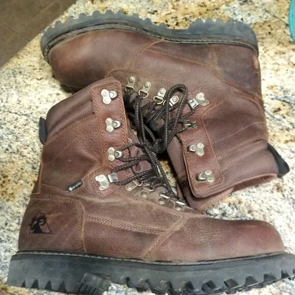 Rocky Brown Leather Ranger Waterproof Outdoor Hiking Boots RKS0437 Men's Sz 10 W