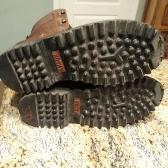 Rocky Brown Leather Ranger Waterproof Outdoor Hiking Boots RKS0437 Men's Sz 10 W