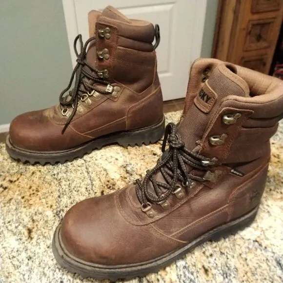 Rocky Brown Leather Ranger Waterproof Outdoor Hiking Boots RKS0437 Men's Sz 10 W