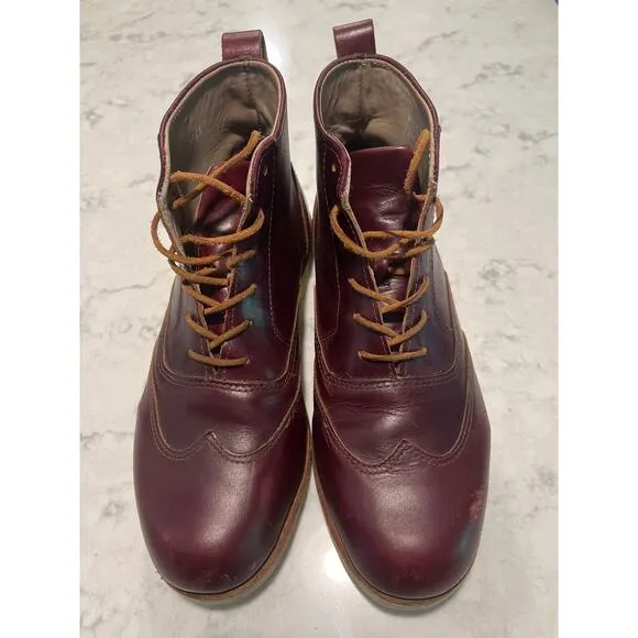 Ronnie Fieg by Sebago Men’s‎ Lace Up Leather Bleecker Shoe Boots Size 9 Brown