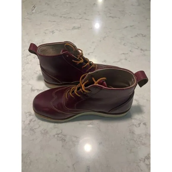Ronnie Fieg by Sebago Men’s‎ Lace Up Leather Bleecker Shoe Boots Size 9 Brown