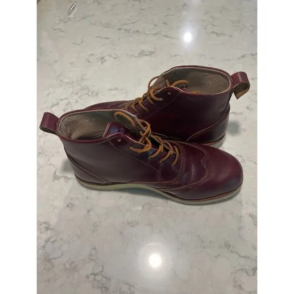 Ronnie Fieg by Sebago Men’s‎ Lace Up Leather Bleecker Shoe Boots Size 9 Brown