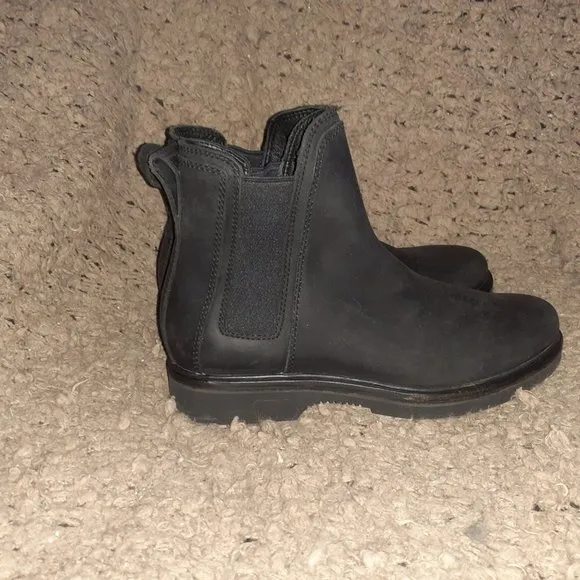 ROOTS-Canada-Black Nubuck Chelsea Boots-Junction-Sz 7.5-New/No Box