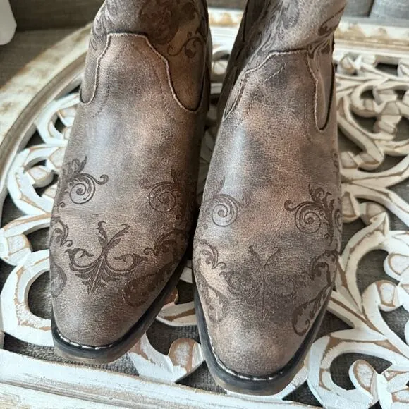 Roper Short Western Cowboy Boots Women’s 10