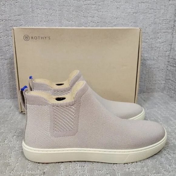 ROTHY'S The Chelsea Lilac Gray Ankle Boots Size 6, 8, 8.5, 9, 9.5, 10, 11.5