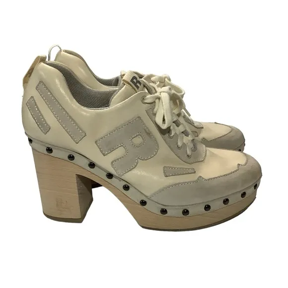 Ruco Line Lace-Up Block Heels Oxford Shoes