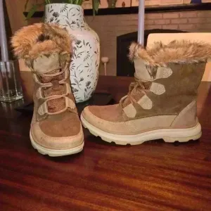 Ryka Brielle Womens Water Repellent Faux Fur Winter Boots Brown Size 6.5