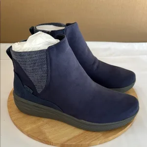 Ryka Side-Zip Water-Repellent Ankle Boots - Noelle Next 12 wide blue