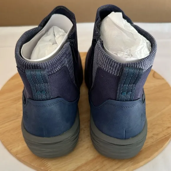Ryka Side-Zip Water-Repellent Ankle Boots - Noelle Next 12 wide blue