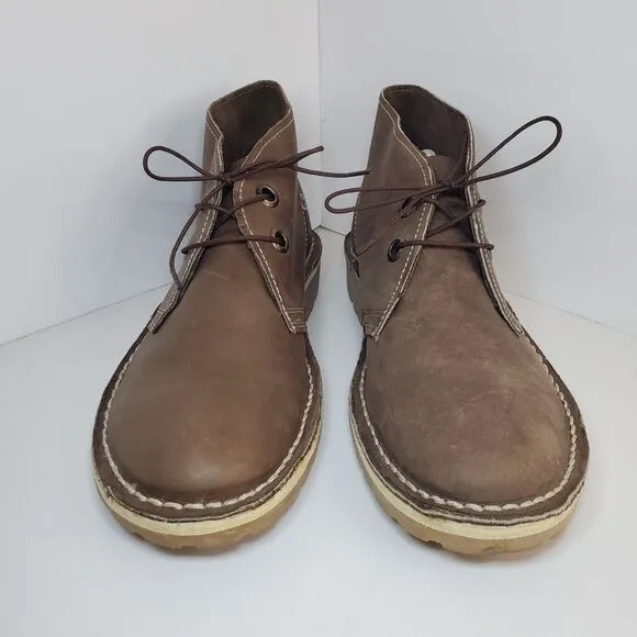 Safari By Bata brown Leather Chukka Desert Ankle Boots Lace up Mens Size 10