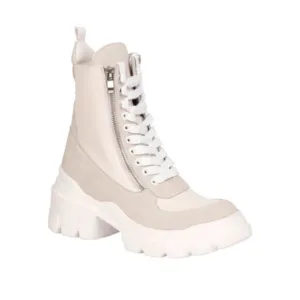SAINT G Womens 9 Kendall Combat Boot in Off White NEW