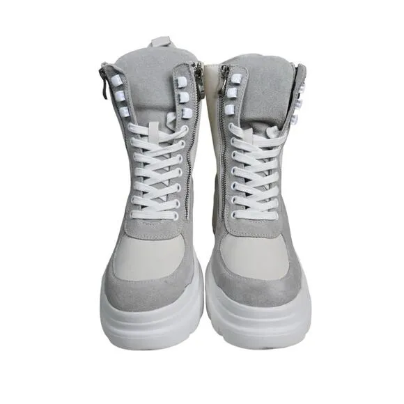 SAINT G Womens 9 Kendall Combat Boot in Off White NEW