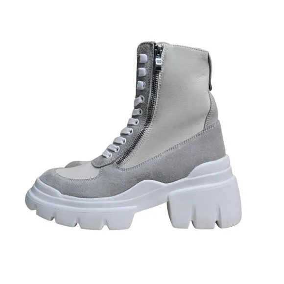SAINT G Womens 9 Kendall Combat Boot in Off White NEW